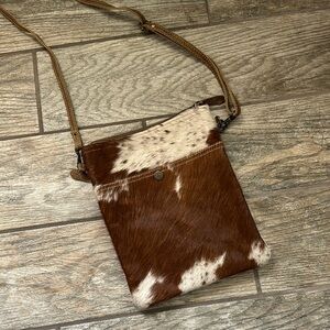 Genuine Leather/cowhide crossbody purse bag